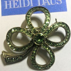 Heidi Daus Brooch Collection – Crystal 4 Leaf Clover Pin